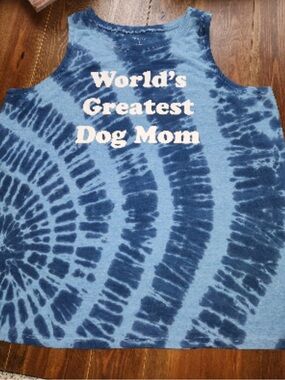 torrid Blue Tie-Dye "World's Greatest Dog Mom" Tank